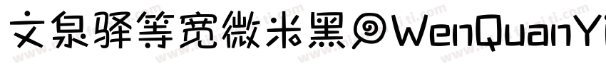 文泉驿等宽微米黑（WenQuanYi Micro Hei Mono）字体转换